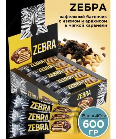 KDV Waffel bar with nuts and caramel zebra 15 pcs
