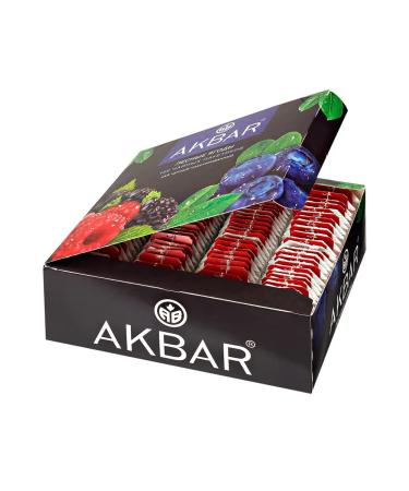 AKBAR Black tea in bags Forest berries 100 pieces - Buy Online on GoSupps.com