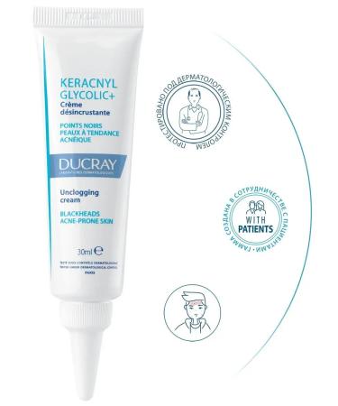 DUCRAY Keracnyl Glycolic matting cream of greasy oatmeal - Buy Online on GoSupps.com