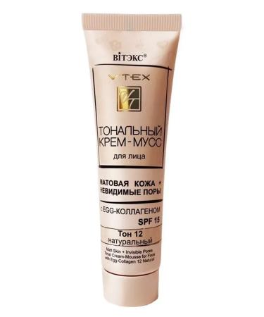 Vitex Tonal cream-moss for face matte leather tone 12 SPF15