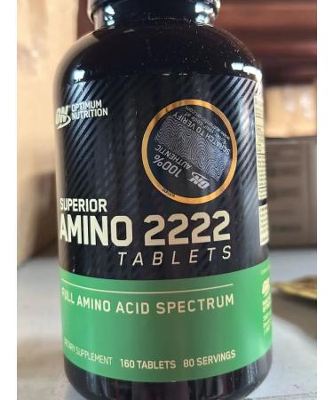 Optimum Nutrition Amino acids Superior Amino 2222 Tabs 160 tablets - Buy Online on GoSupps.com