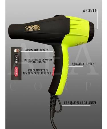 CRONIER CR6600 CRONIER Hair Dryer Professional Hair Dryer with Ionization  - Buy Online on GoSupps.com