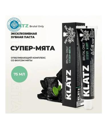 Klatz Toothpaste whitening for men with mint Brutal
