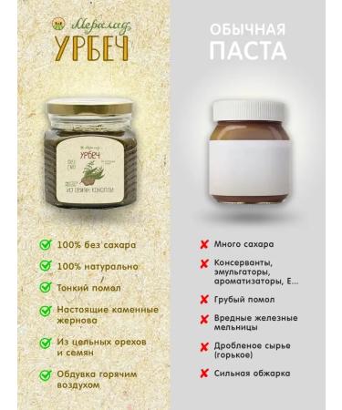 Meralad Urbech from hemp seeds HEMP 230 g - Buy Online on GoSupps.com