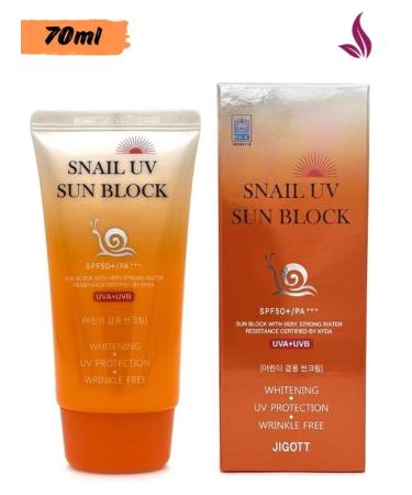 Jigott Sunscreen with mucin Snail Cream 70ml