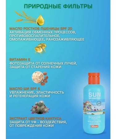 Crimean Riviera Milk for tanning protective waterproof SPF 15 20 30 - Buy Online on GoSupps.com