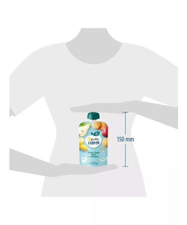 Frutonyanya Puree from apples bananas and pears with cookies 90g (12 pcs) - Buy Online on GoSupps.com