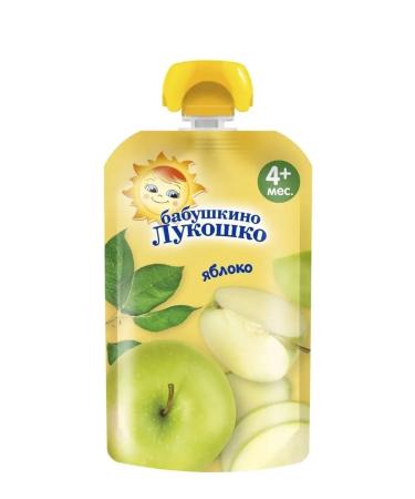 grandma's basket Fruit puree apple for children from 4 months 12 pcs x 90 g - Buy Online on GoSupps.com