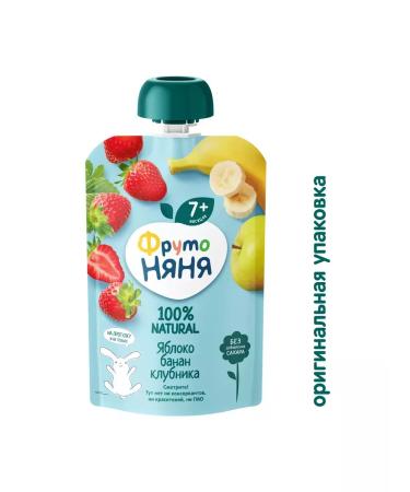 Frutonyanya Natural apple puree 90g (12 pcs) - Buy Online on GoSupps.com