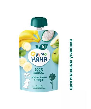 Frutonyanya Apple-Bannian apple-Bannan puree 90g (12 pcs) - Buy Online on GoSupps.com