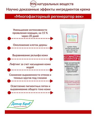Dr Kirov / Dr Kirov Cosmetic A set of creams from facial edema and under the eyes - Buy Online on GoSupps.com