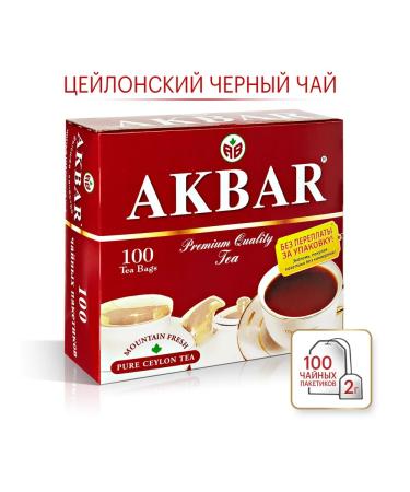 AKBAR Black tea in bags 100 pcs - Buy Online on GoSupps.com