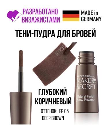 MAKE UP SECRET Eyebrow shadows powder matte brown dark fp05