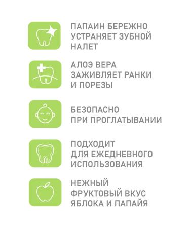 Equona Children's toothpaste Bio-Yobloko and Papaya 2 pcs x 50ml - Buy Online on GoSupps.com