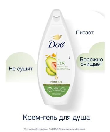 Dav Cream for shower gel female avocado and calendula 250 ml - Buy Online on GoSupps.com