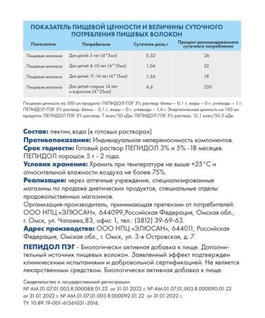 Doctor Pectin Pepidol 5% 450 ml for adults - Buy Online on GoSupps.com