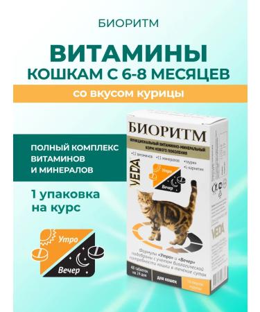VEDA Vitamins for cats with the taste of chicken biorhythm