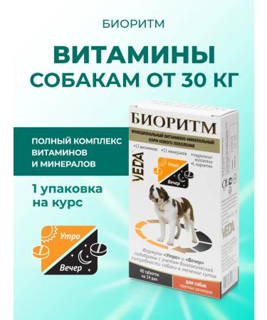 VEDA Vitamins for dogs of large breeds (more than 30 kg) biorhythm