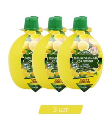 EUROFOOD SRL Natural juice of the Lemon of ABC products 200ml - 3pcs - Buy Online on GoSupps.com