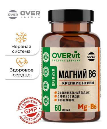 OVER Magnesium B6 magnesium citrate for the nervous system 60 capsules
