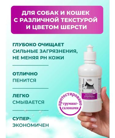 VEDA Shampoo for dogs and cats deep cleaning concentrate 250 - Buy Online on GoSupps.com