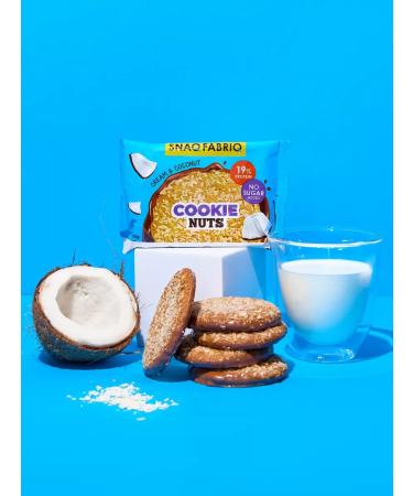 Snaq Fabriq Protein cookies in chocolate without sugar kokos 12 pcs - Buy Online on GoSupps.com