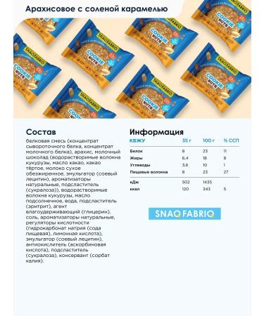 Snaq Fabriq Protein cookies in chocolate without sugar arahis 12 pcs - Buy Online on GoSupps.com