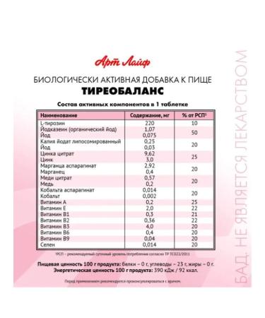 Art Life Artlife thyroid for the thyroid gland iodine and tyirazine - Buy Online on GoSupps.com