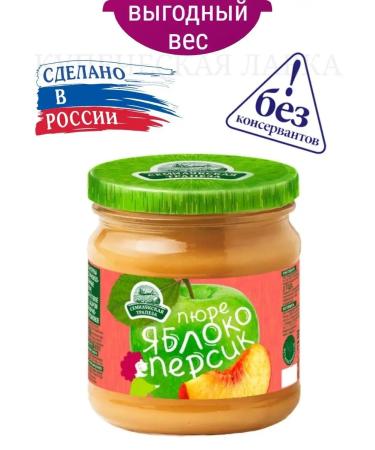 Semilukskaya Meal Fruit puree apple peach 470g