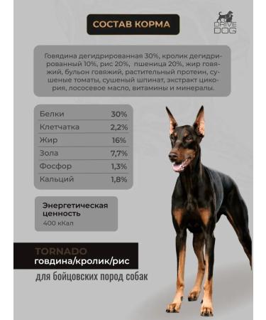 Drive Dog Tornado feed for dogs of fighting breeding breeding - Buy Online on GoSupps.com