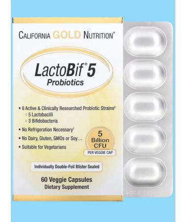 California Gold Nutrition Lactobif 5 Probiotics probiotics 5 billion - Buy Online on GoSupps.com