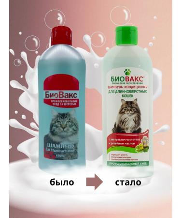 Biovax Shampoo for long -haired cats from stiffons and molting - Buy Online on GoSupps.com