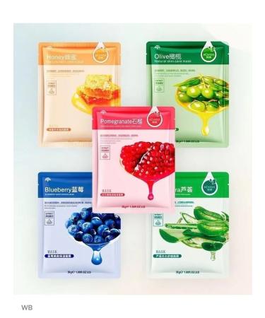 Fabric mask A set of fabric facial masks 5 pcs for