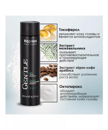 Kapous Male shampoo 3 in 1 250 ml - Buy Online on GoSupps.com