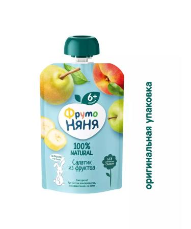 Frutonyanya Puree "Fruit salad" 90g (12 pcs) - Buy Online on GoSupps.com