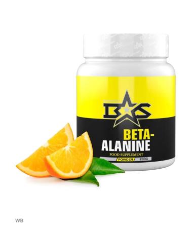 Binasport Beta-Alanin "Beta Alanine Powder" 200 g with an orange taste