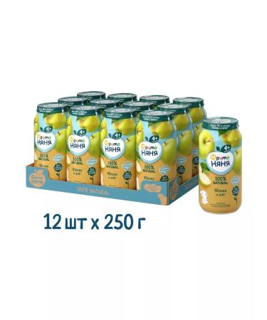 Frutonyanya Natural apple puree 250g (12 pcs)