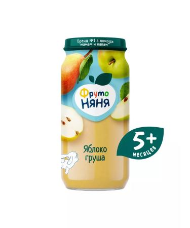 Frutonyanya Natural puree from pears and apples 250g (12 pcs) - Buy Online on GoSupps.com