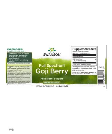 Swanson City Berry 500 mg vitamins 60 capsules - Buy Online on GoSupps.com