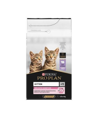 PRO PLAN Kitteen food sensitive digestion turkey 1.5 kg - Buy Online on GoSupps.com