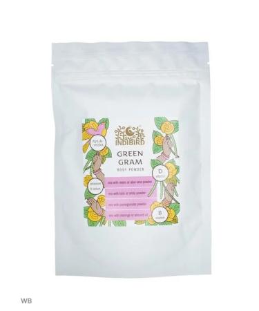 Indibird Cosmetic Powder Mask for washing the face and body Green Graham 100 g - Buy Online on GoSupps.com