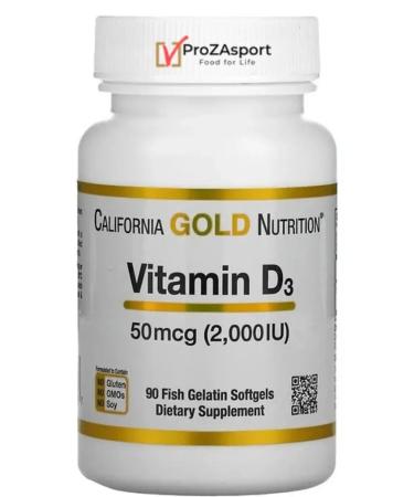 California Gold Nutrition Vitamin D3 (vitamin D3) 2000 me 90 caps
