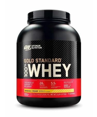 Optimum Nutrition Protein Gold Standard 100% Whey 2270 g - banana - Buy Online on GoSupps.com