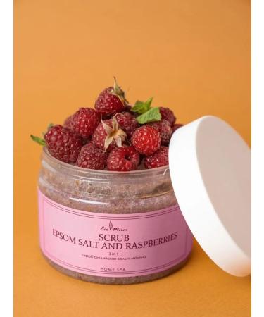 Eco Mirai Moisturizing anti -cellulite scrub Epsom Salt and Raspberries