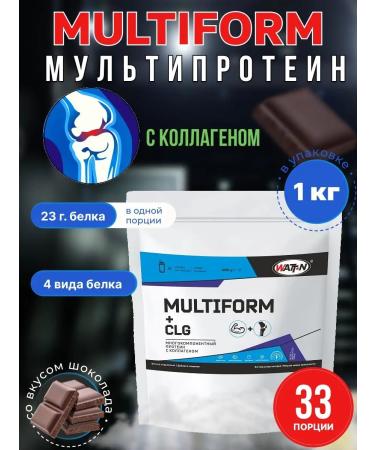 WATT NUTRITION Multiform - Protein with collagen (CLG) 1000 gr. Chocolate