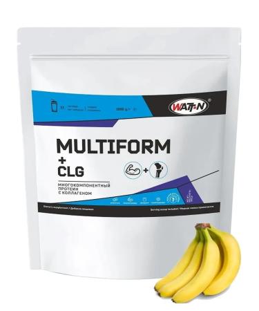 WATT NUTRITION Multiform - Protein with collagen (CLG) 1000 gr. Banana - Buy Online on GoSupps.com