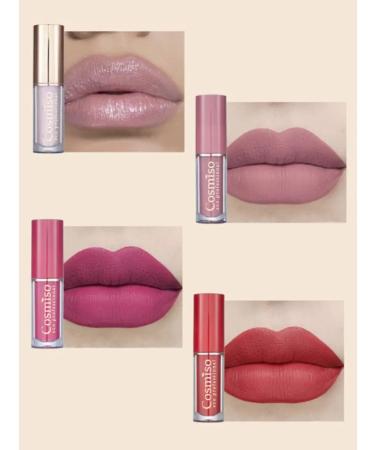 Cosmiso A set of liquid matte lipsticks and lip gloss 8+1 pcs - Buy Online on GoSupps.com