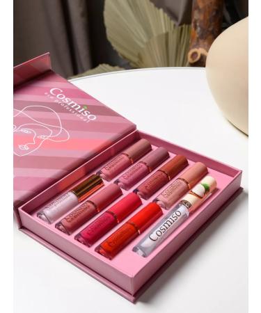 Cosmiso A set of liquid matte lipsticks and lip gloss 8+1 pcs - Buy Online on GoSupps.com