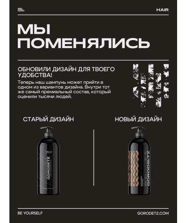 GORODETZ Male shampoo for hair Professional 1000ml - Buy Online on GoSupps.com