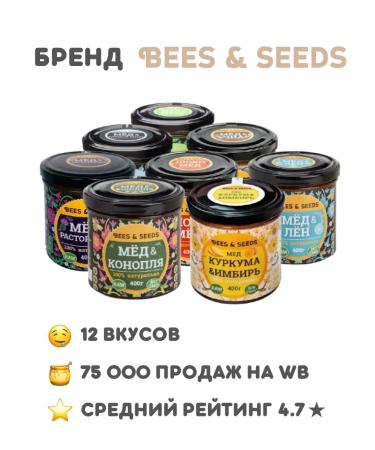 BEES & SEEDS Urbech with seeds from natural buckwheat honey - Buy Online on GoSupps.com